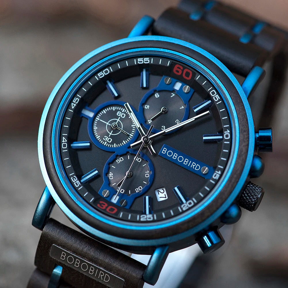 BOBO BIRD Wooden Watch Men Top Brand Luxury Stylish Watches