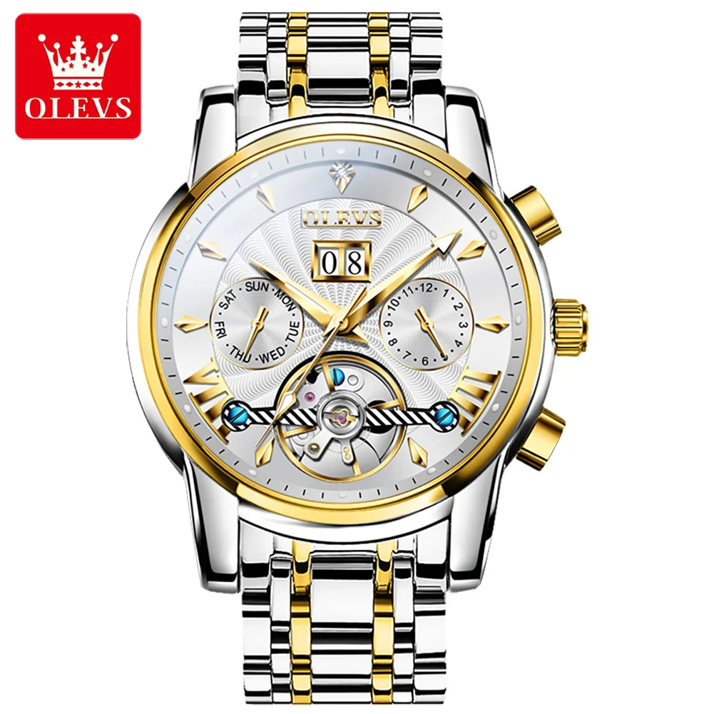 OLEVS 9965 Luxury Automatic Mechanical Stainless Steel Watch