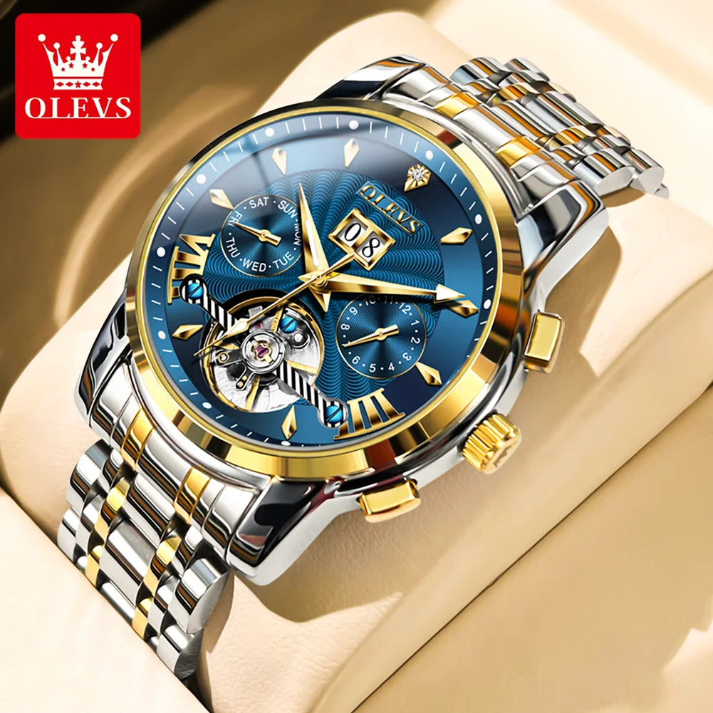 OLEVS 9965 Luxury Automatic Mechanical Stainless Steel Watch