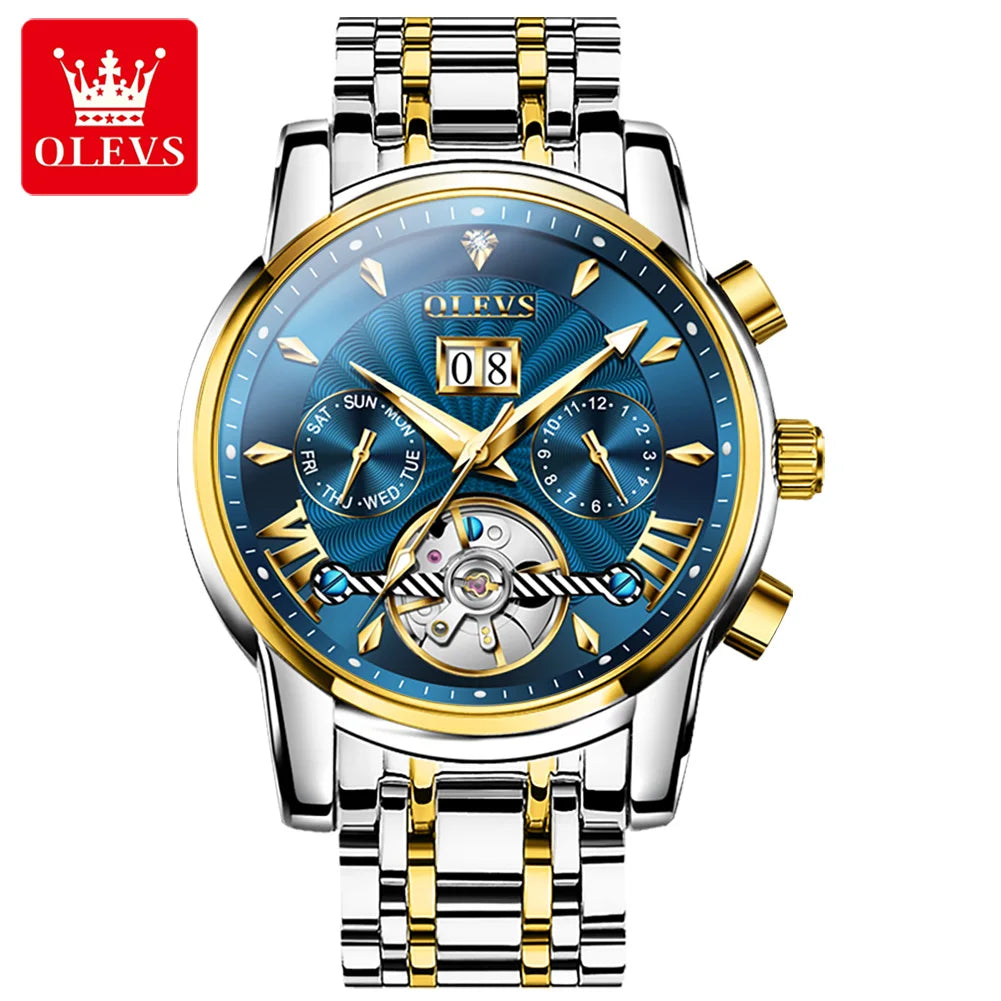 OLEVS 9965 Luxury Automatic Mechanical Stainless Steel Watch