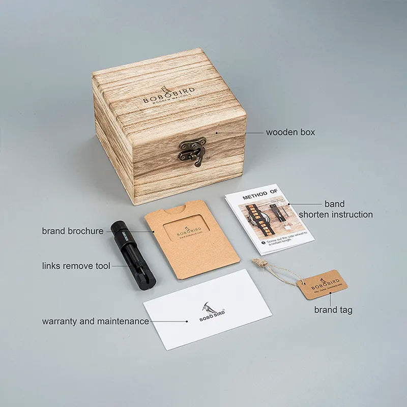 BOBO BIRD Wooden Watch Men Top Brand Luxury Stylish Watches