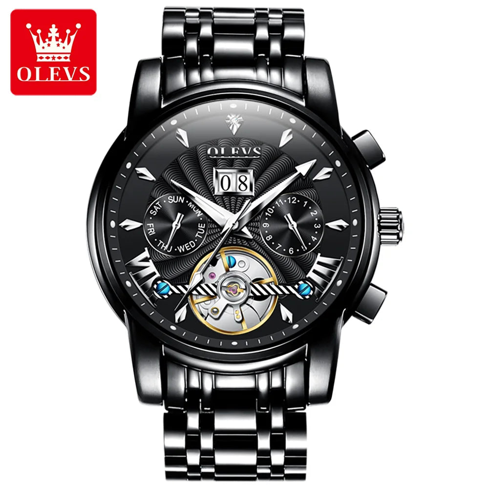 OLEVS 9965 Luxury Automatic Mechanical Stainless Steel Watch