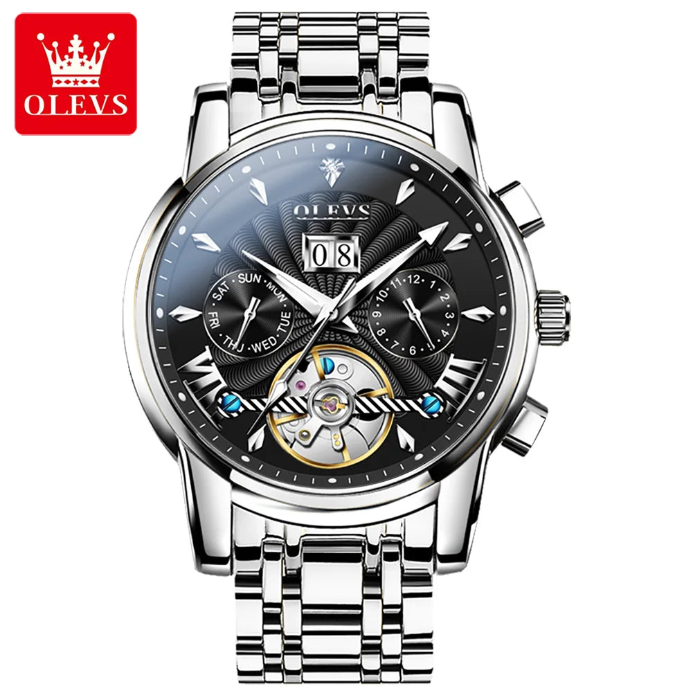 OLEVS 9965 Luxury Automatic Mechanical Stainless Steel Watch