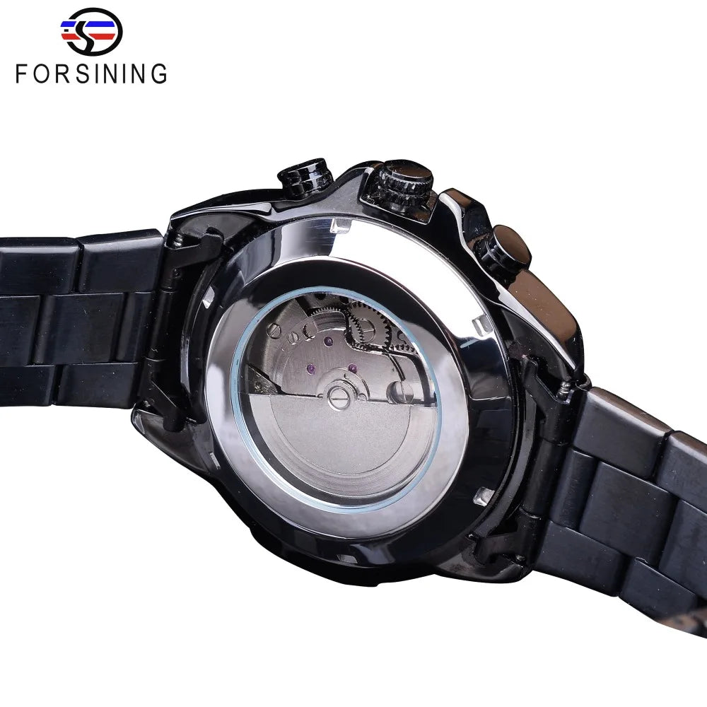 Forsining 2019 3 Dial Calendar Multifunction Military Luminous Luxery Watch