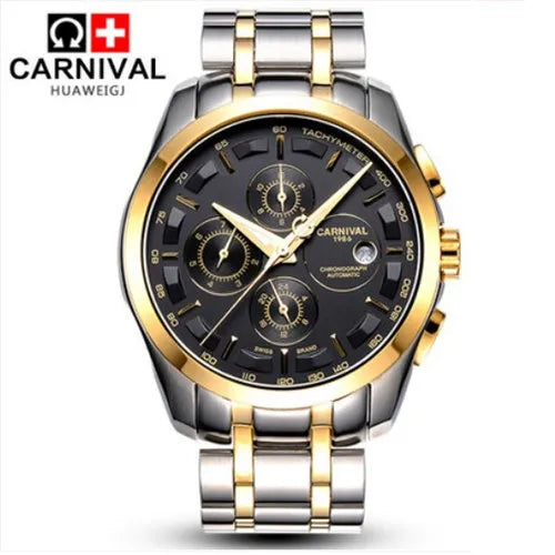 Automatic Mechanical Switzerland Men Wristwatches Fashion Luxury Leather watch