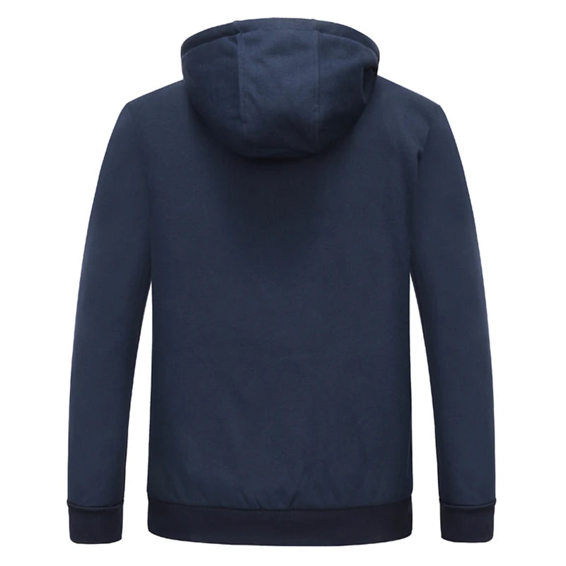Brand Men's Hoodie With Hood Men Fleece Streetwear Warm Tracksuit