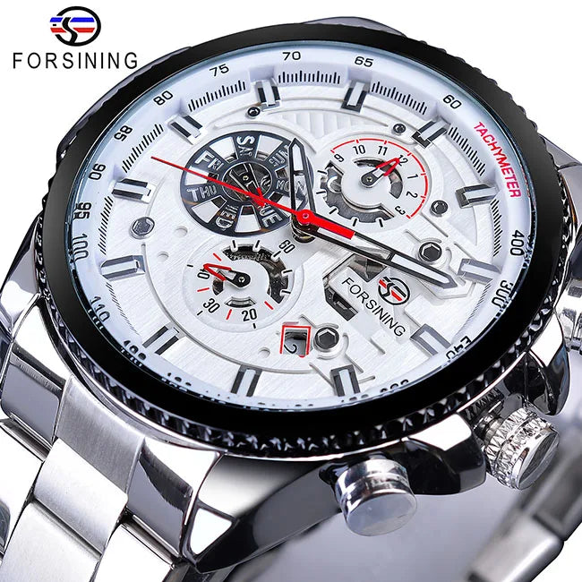 Forsining 2019 3 Dial Calendar Multifunction Military Luminous Luxery Watch