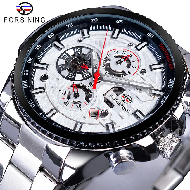 Forsining 2019 3 Dial Calendar Multifunction Military Luminous Luxery Watch