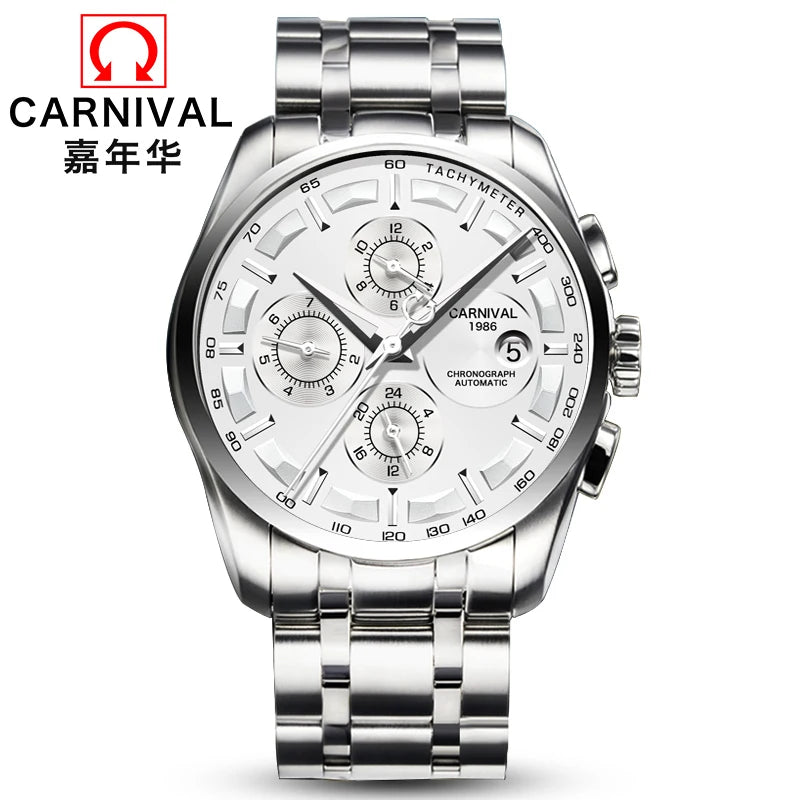 Automatic Mechanical Switzerland Men Wristwatches Fashion Luxury Leather watch