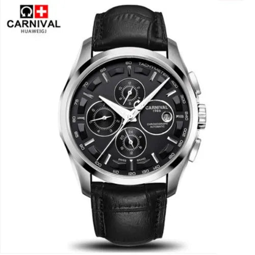 Automatic Mechanical Switzerland Men Wristwatches Fashion Luxury Leather watch