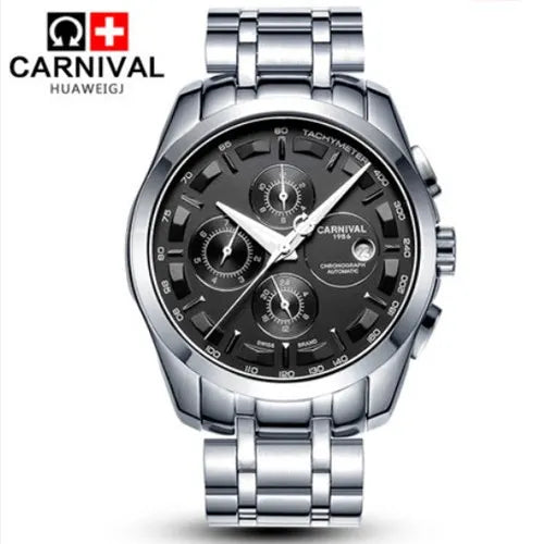 Automatic Mechanical Switzerland Men Wristwatches Fashion Luxury Leather watch