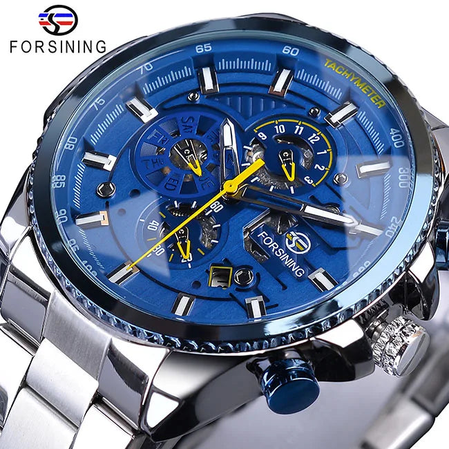 Forsining 2019 3 Dial Calendar Multifunction Military Luminous Luxery Watch