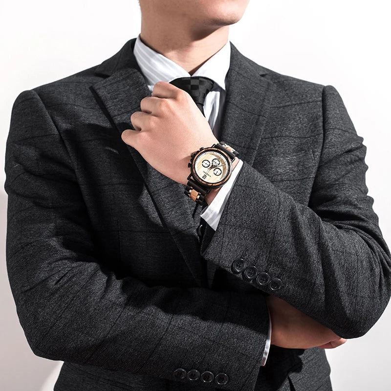 BOBO BIRD Wooden Watch Men Top Brand Luxury Stylish Watches