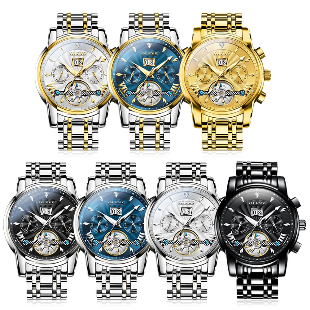 OLEVS 9965 Luxury Automatic Mechanical Stainless Steel Watch
