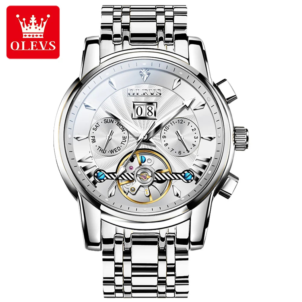 OLEVS 9965 Luxury Automatic Mechanical Stainless Steel Watch