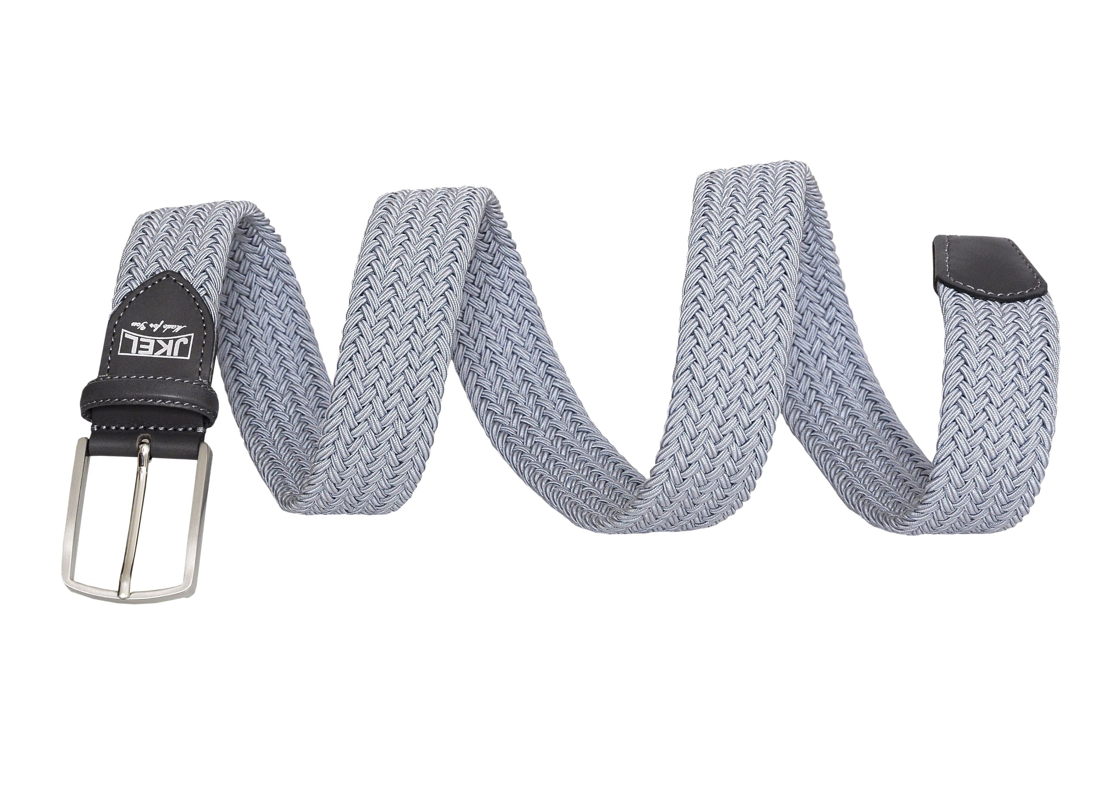 Liffey Grey Plaited Men Stretch Belt