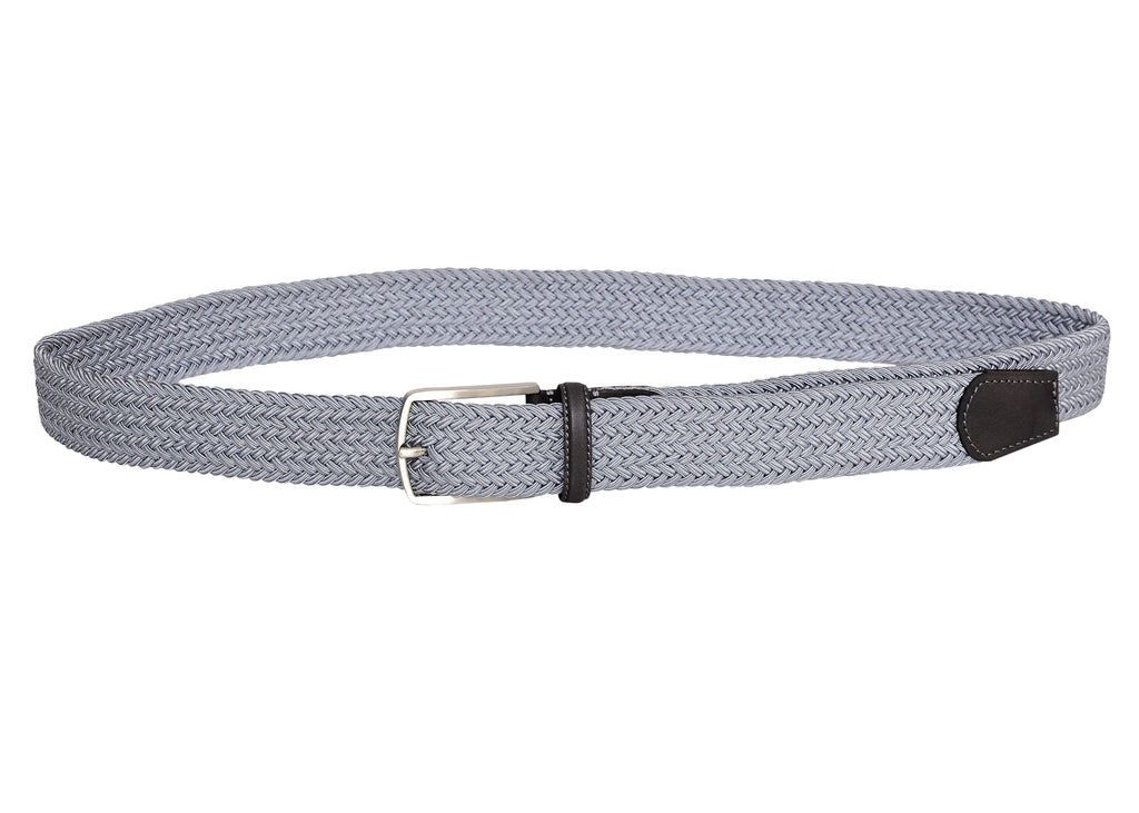 Liffey Grey Plaited Men Stretch Belt