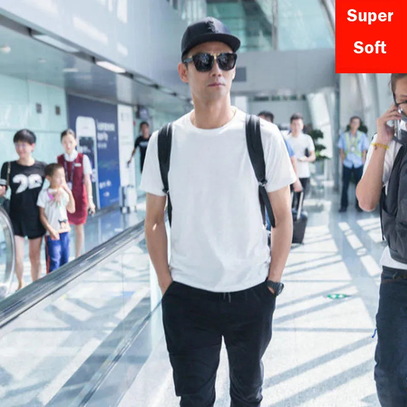 Man Summer Super Soft White T Shirts
