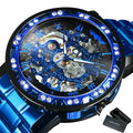WINNER Transparent Skeleton Watch for Men Fashion Diamond Top Brand Luxury