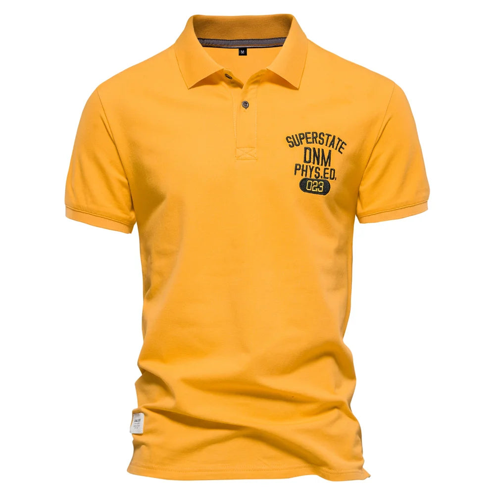 AIOPESON Men's Polo Shirts Sleeve Striped Contrast Men Brand High Qualit