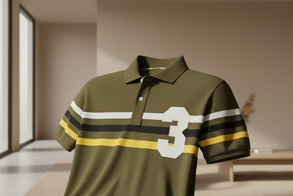 AIOPESON Men's Polo Shirts Sleeve Striped Contrast Men Brand High Qualit