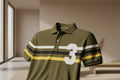 AIOPESON Men's Polo Shirts Sleeve Striped Contrast Men Brand High Qualit