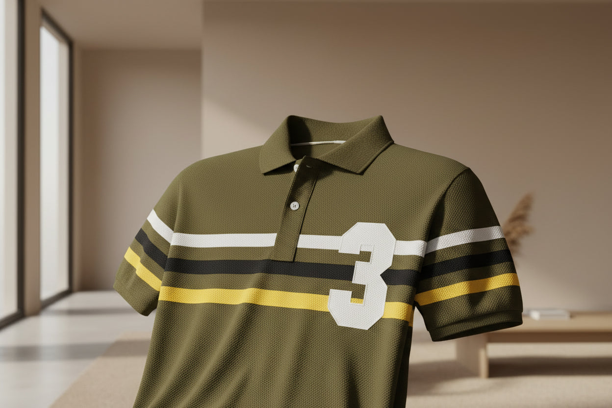 AIOPESON Men's Polo Shirts Sleeve Striped Contrast Men Brand High Qualit