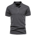 AIOPEON 100% Cotton Solid Color Polos for Men