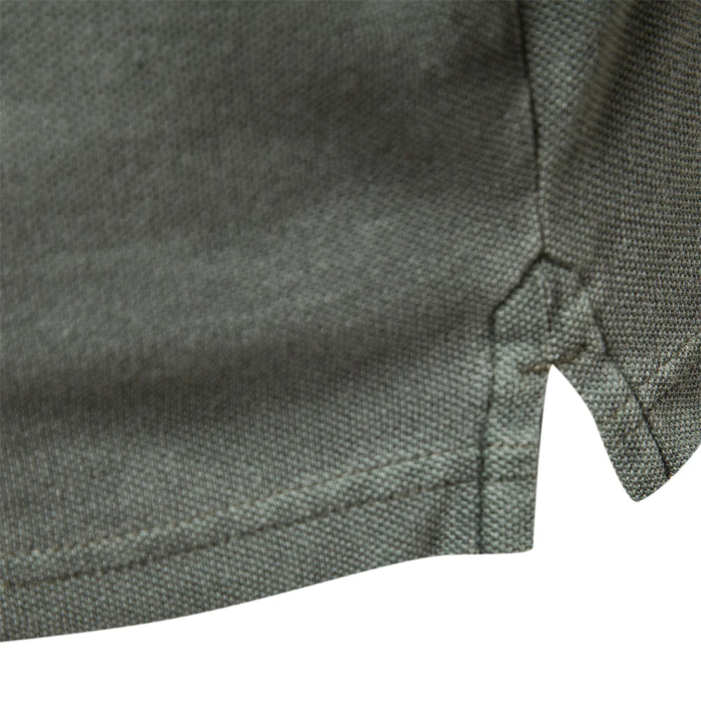 AIOPEON 100% Cotton Solid Color Polos for Men